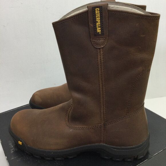 CAT Caterpillar P51034 Drawbar Pull-On Soft Toe Summer Brown Work Boots Shoes - Picture 4 of 12